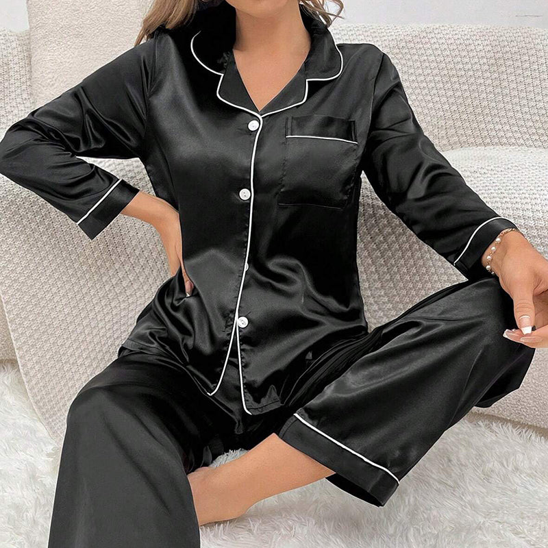 Women Silk Night Suit CH - 003