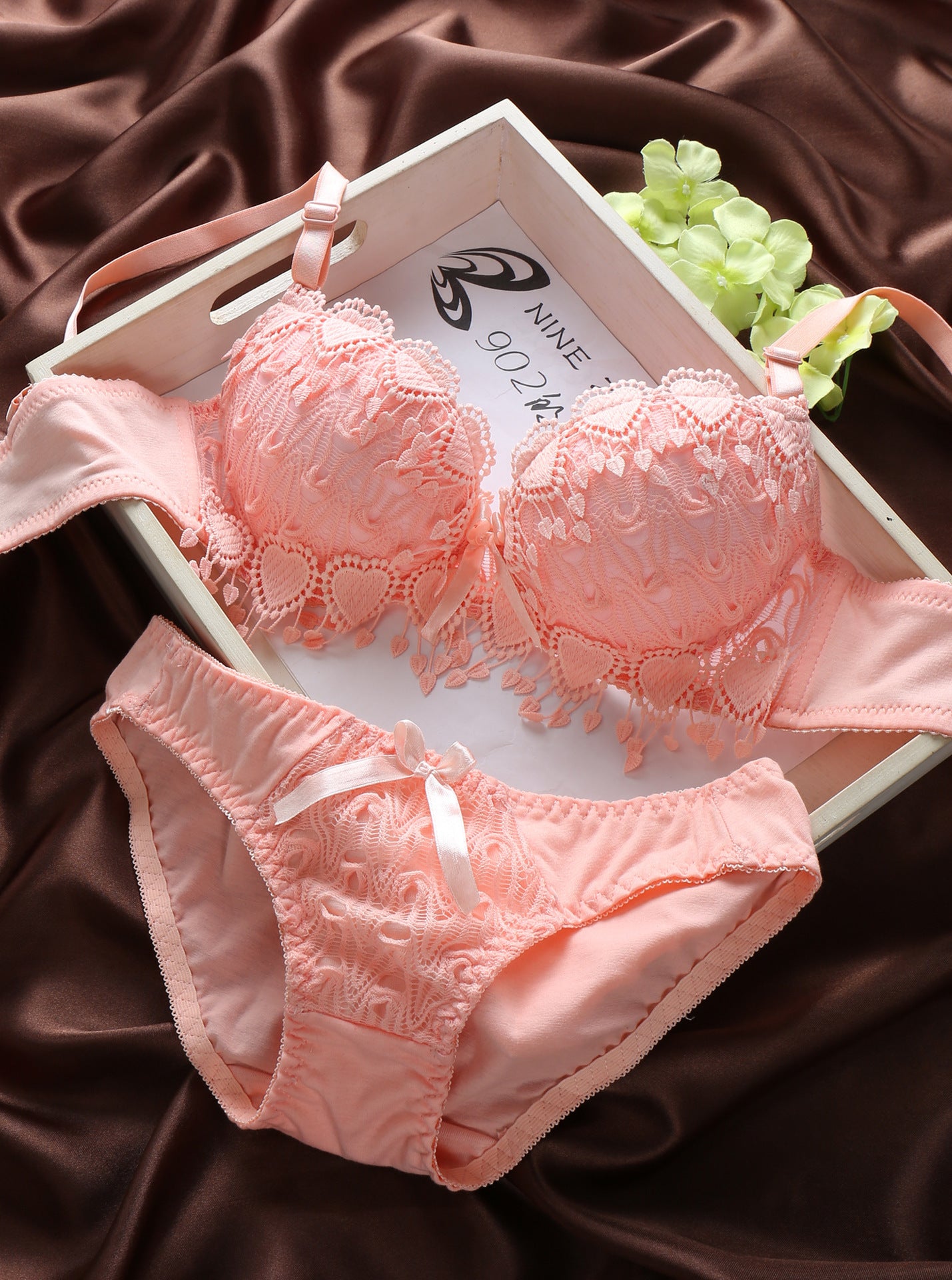 Sexy Bra Panty Set Padded Bra Woman Padded Lace Bra Panty Lingerie Set