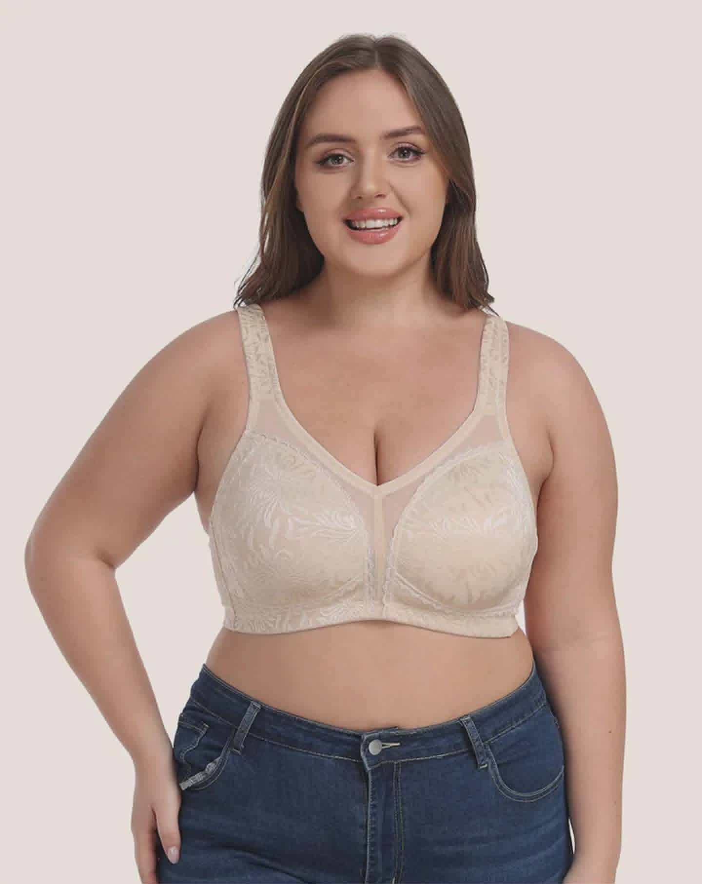 Wings Love Minimizer Full Coverage Comfort  Wireless Push Up Basic Classic Bra WL-01