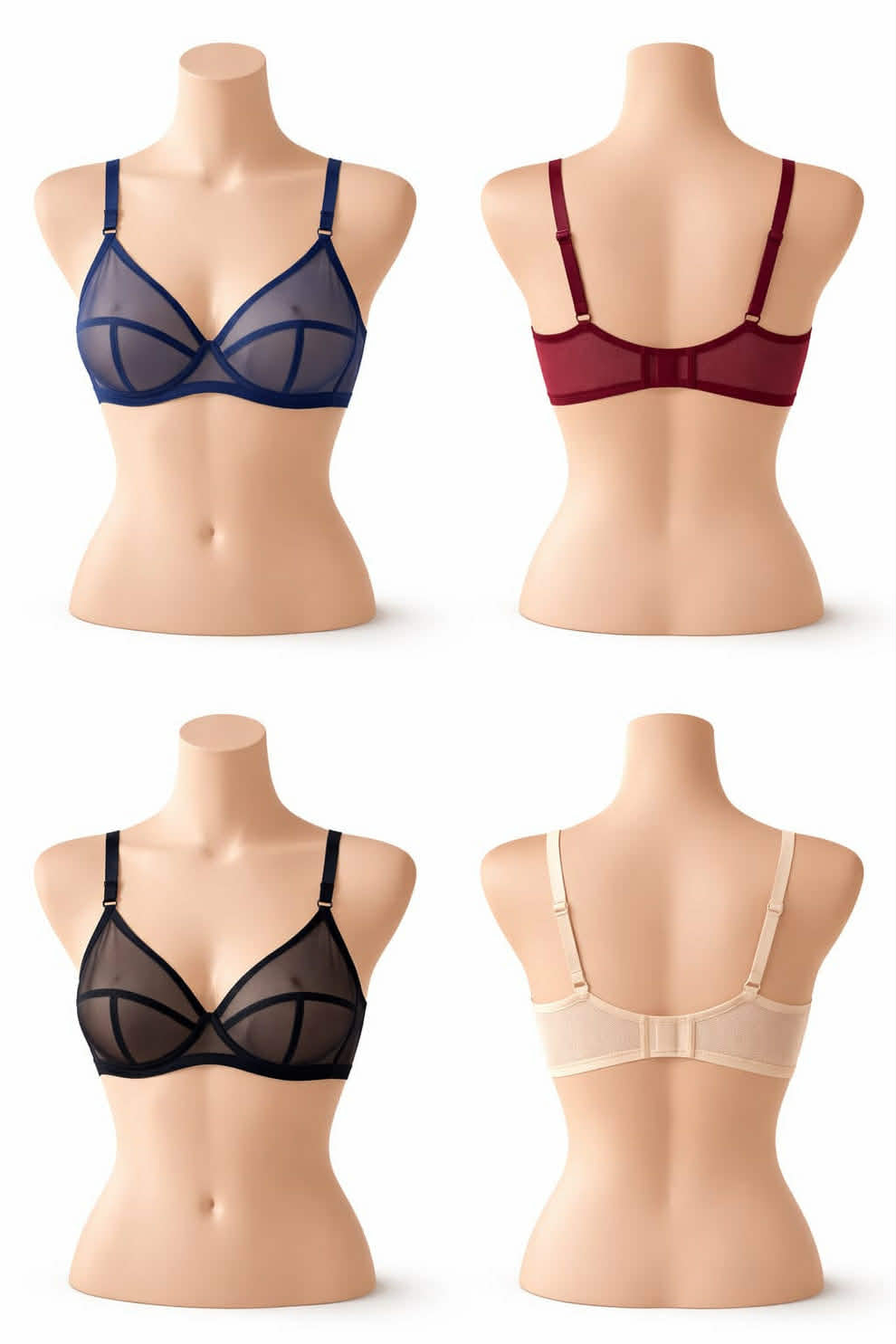 Aura Lace Bralette Collection Transparent Bra TS-01