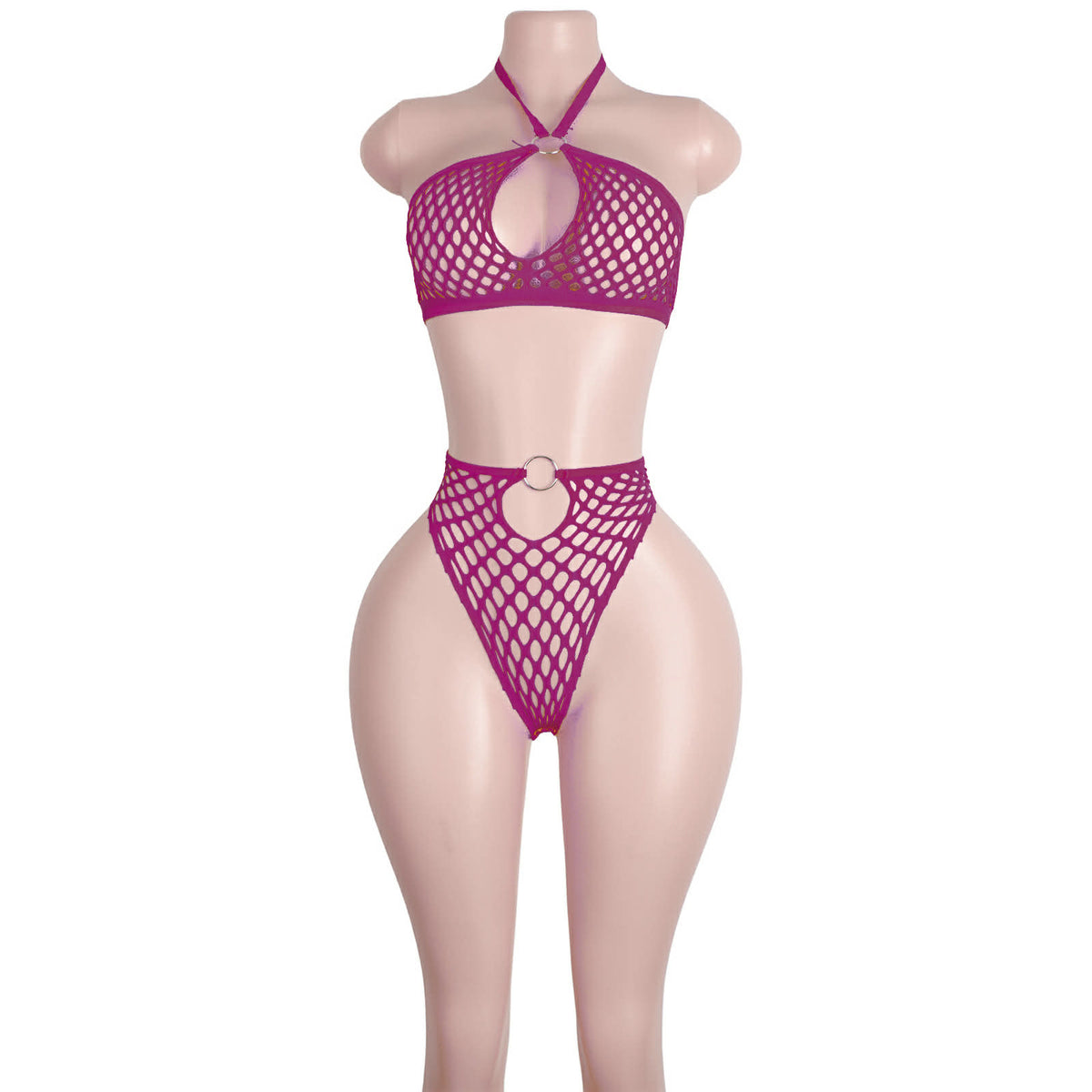 Premium Mesh Halter Neck Lingerie Set MLS-01