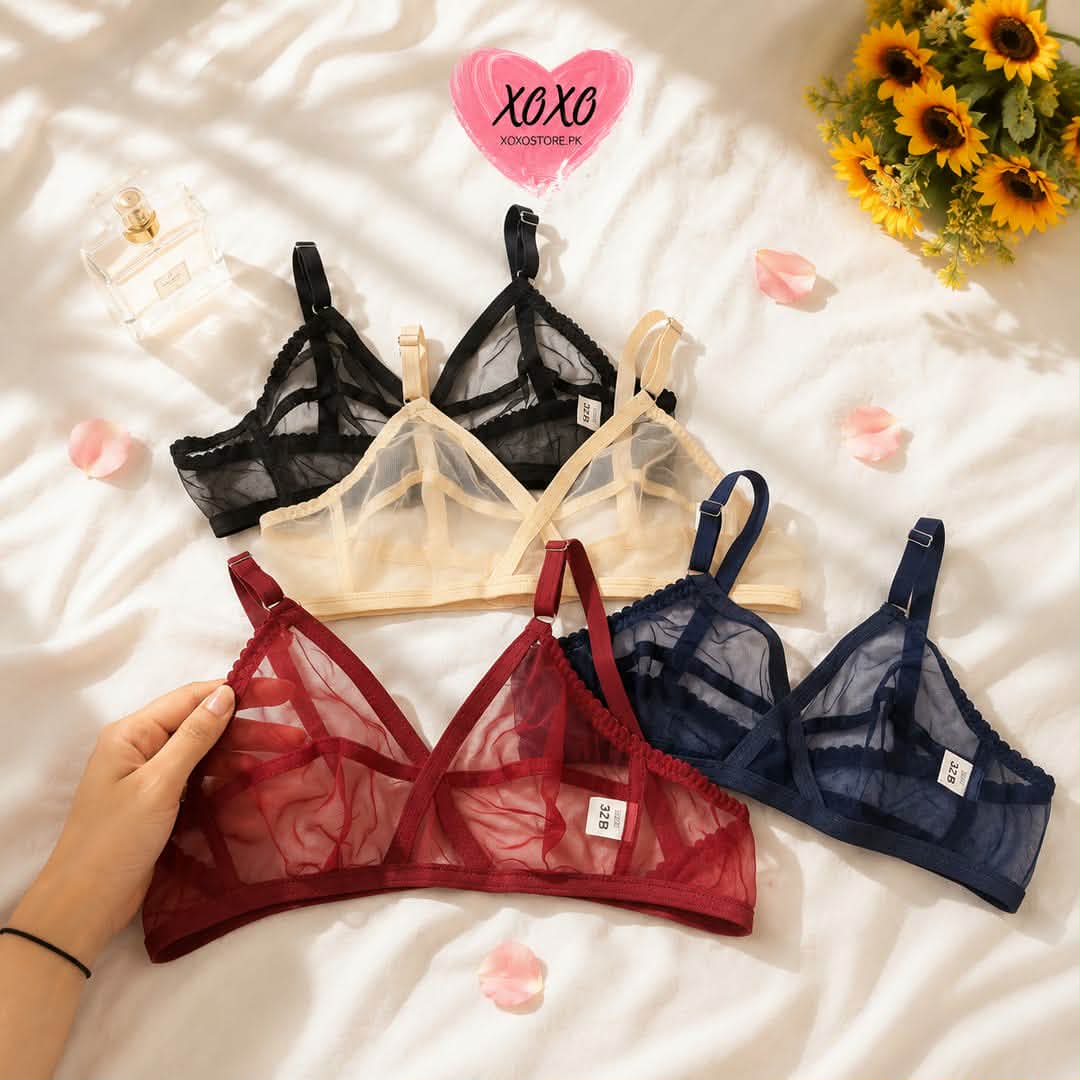 Aura Lace Bralette Collection Transparent Bra TS-01
