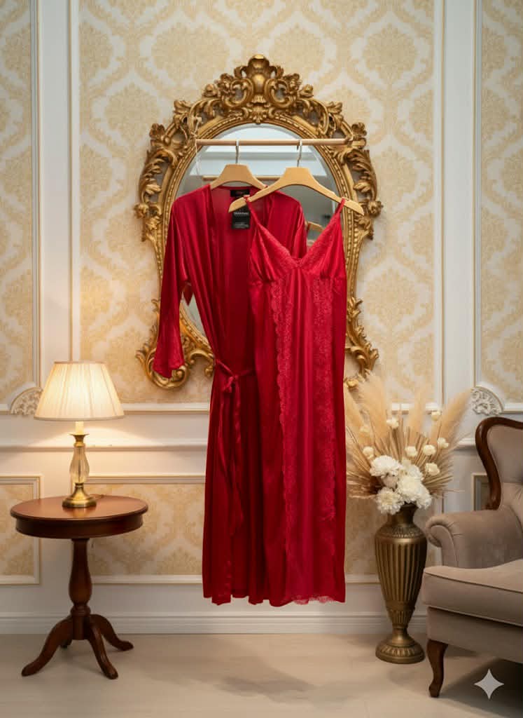 ELEGANT SILKY NIGHTS 2 PIECES NIGHTWEAR SN-012