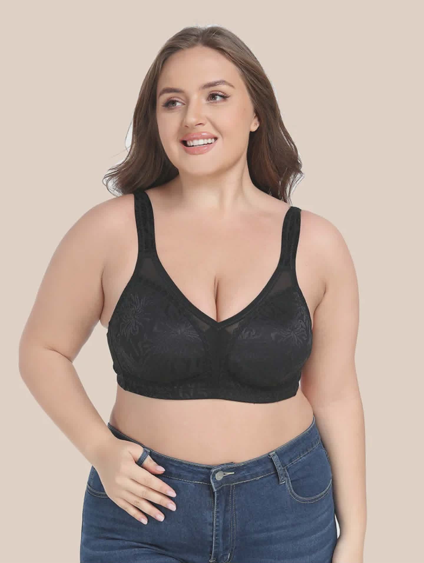 Wings Love Minimizer Full Coverage Comfort  Wireless Push Up Basic Classic Bra WL-01