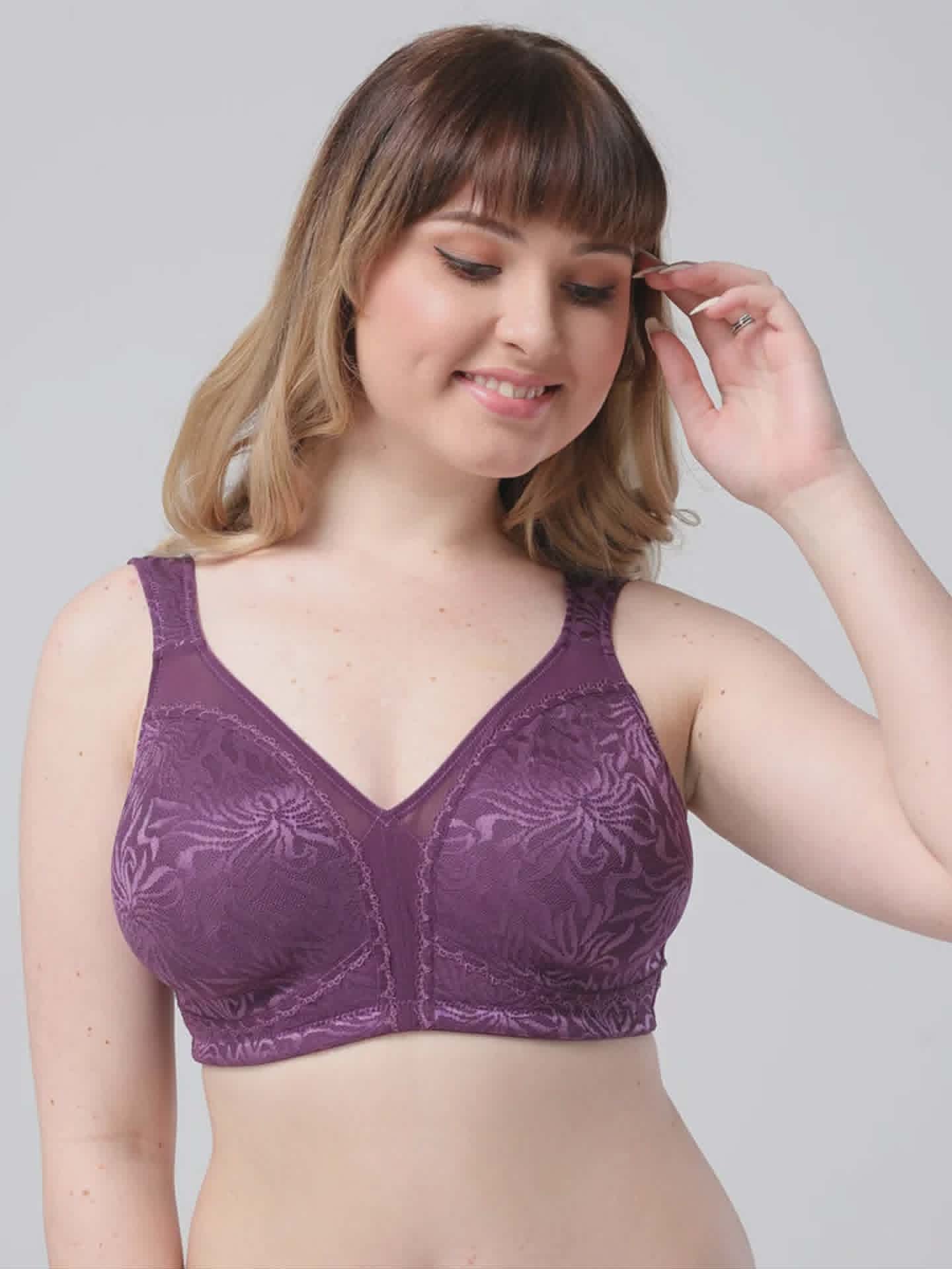 Wings Love Minimizer Full Coverage Comfort  Wireless Push Up Basic Classic Bra WL-01