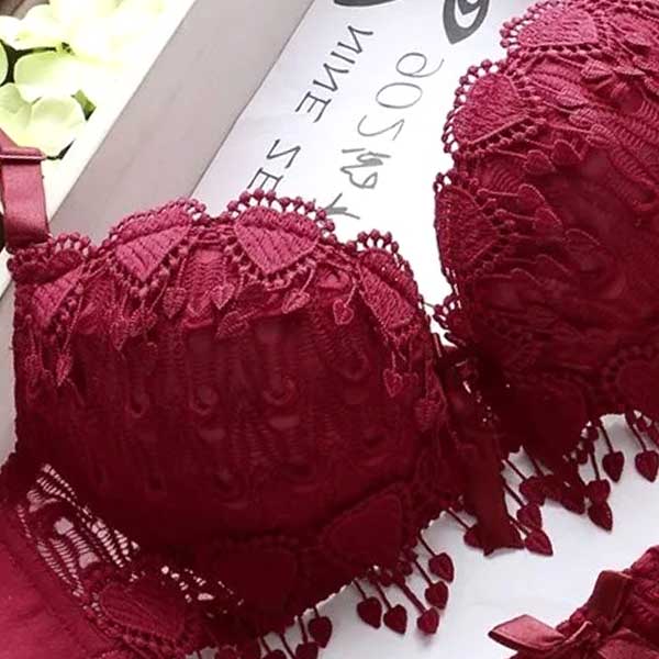 Sexy Bra Panty Set Padded Bra Woman Padded Lace Bra Panty Lingerie Set