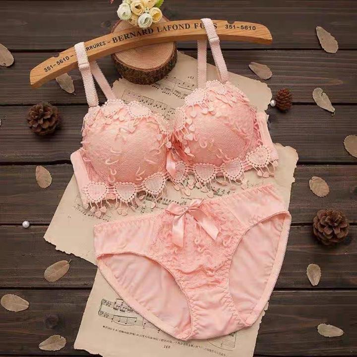 Sexy Bra Panty Set Padded Bra Woman Padded Lace Bra Panty Lingerie Set