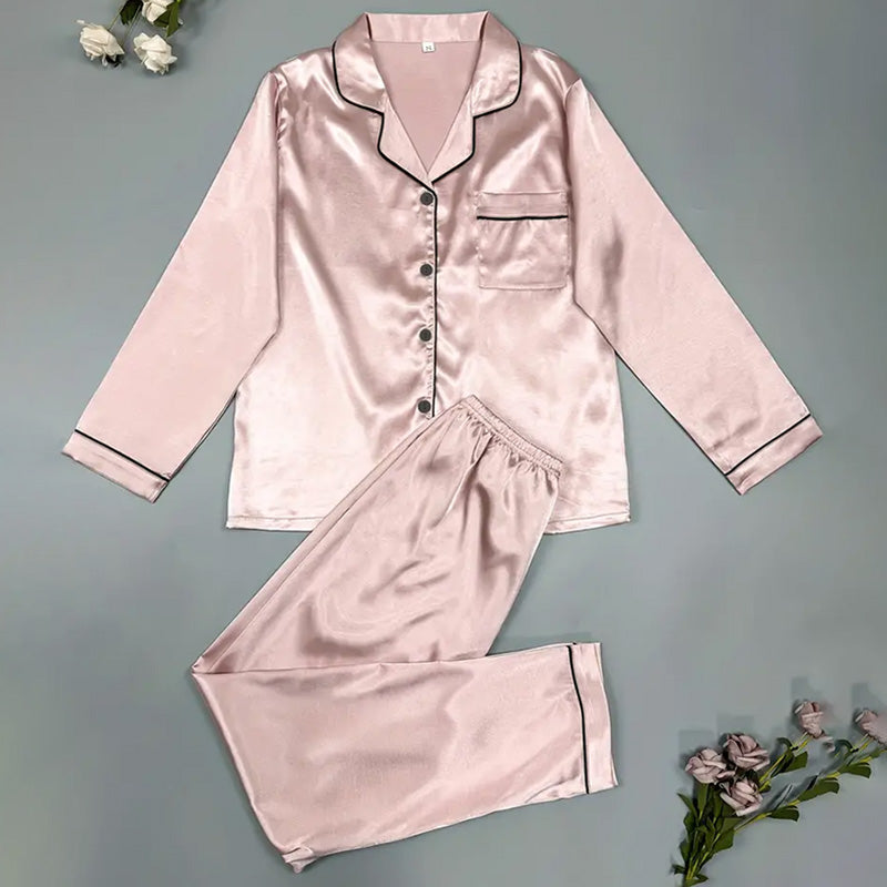 Women Silk Night Suit CH - 003