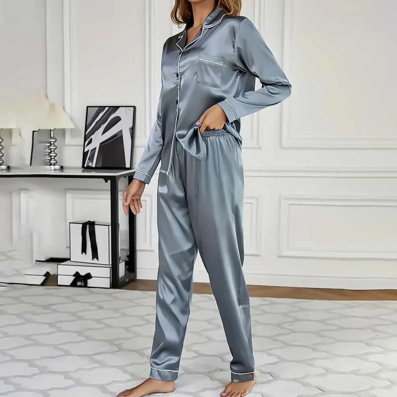 Women Silk Night Suit CH - 003