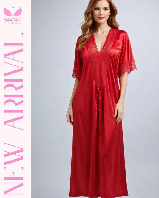 Women's Lingerie Nightgown Satin Slip Nightwear