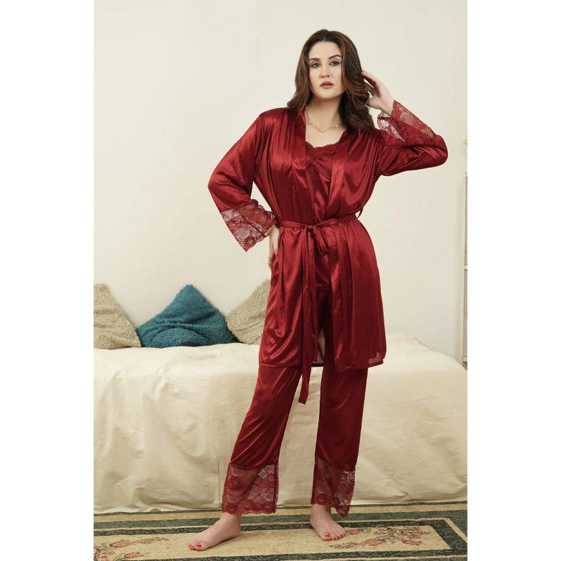 5 Piece Premium Soft Silk Nighty for Bridal CH-008