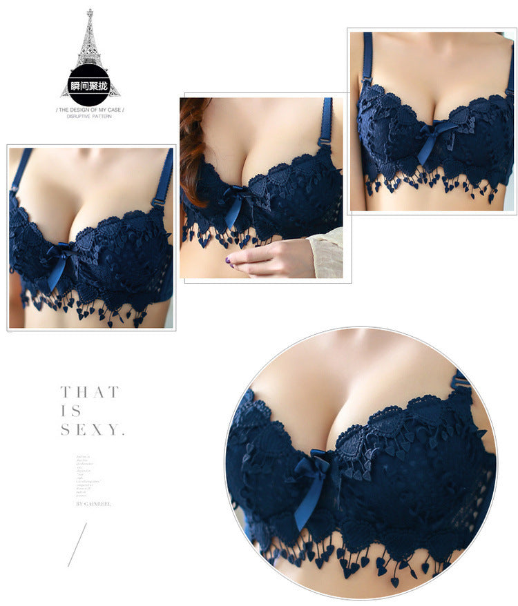 Sexy Bra Panty Set Padded Bra Woman Padded Lace Bra Panty Lingerie Set