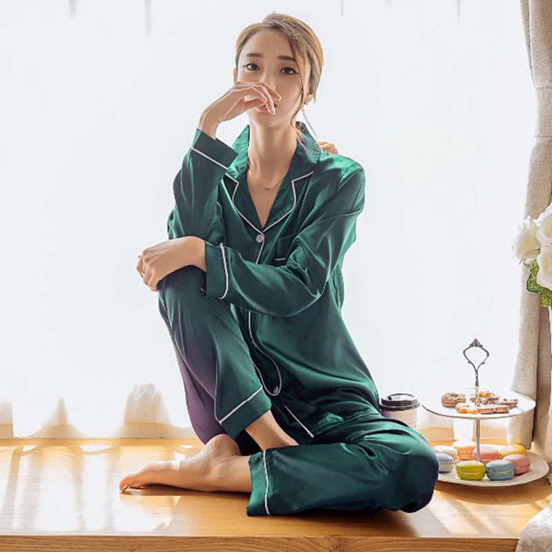 Women Silk Night Suit CH - 003