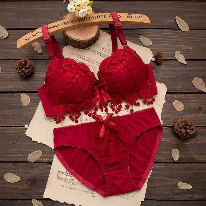 Sexy Bra Panty Set Padded Bra Woman Padded Lace Bra Panty Lingerie Set